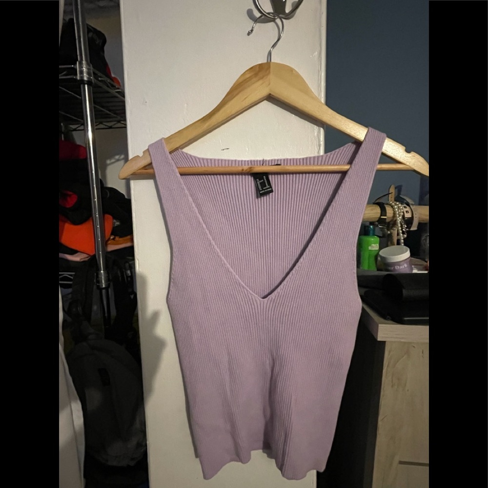 Lavender rubbed tank top